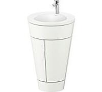 Duravit Starck 1, set c-bonded Bds, blanc Sdm S19512O10360010 poignée chromée, céramique blanc mat, éclairage intérieur, sur pied, blanc satiné mat, 864 x 560 x 605 mm