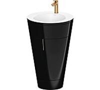 Duravit Starck 1 ,c-bonded set S19512O04400010 poignée bronze, Céramique Weiß Matt , éclairage intérieur, sur pied, noir brillant, 864 x 560 x 605 mm