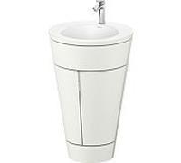 Duravit Starck 1 ,c-bonded set S19512O10390000 poignée chromée, Céramique Weiß Matt , sur pied, blanc nordique satiné mat, 864 x 560 x 605 mm
