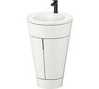 Duravit Starck 1 , set c-bonded S19512OBD390010 poignée diamant noir, Céramique Weiß Matt , éclairage intérieur, sur pied, blanc nordique satiné mat, 864 x 560 x 605 mm