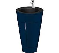 Duravit Starck 1 ,c-bonded set S19514O10980000 poignée chromée, Céramique noir mat, sur pied, bleu nuit satiné mat, 864 x 560 x 605 mm