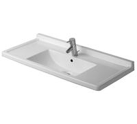 Duravit Starck 3 lavabo 105x48.5 cm rectangulaire classique-de meuble-avec plateau blanc brillant 0304100000