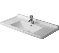 Duravit Starck 3 lavabo 85x48.5 cm rectangulaire classique-de meuble-avec plateau blanc brillant 0304800000