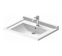 Duravit Starck 3 lavabo 70x54.5 cm rectangulaire classique pour les handicapés blanc brillant 0309700000