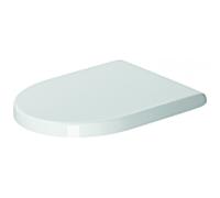 Duravit Abattant WC Starck 3 Duroplast SoftClose charnières inox blanc 0063810000