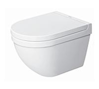 WC suspendu Duravit Starck 3 Compact 48,5 cm, WC à évacuation verticale, 22270900001, Couleur: Blanc avec Wondergliss