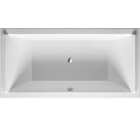 Duravit Starck Baignoires rectangulaires, à encastrer, écoulement central, 2 pentes de dos, 2000x1000mm, blanc, 700341000000000