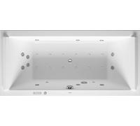 Duravit Starck Bains à remous, à encastrer, double dos inclinés, bâti-support, garniture de vidage et de trop-plein chrome, Combi-Système E, 1800x800mm, 760338000CE1000