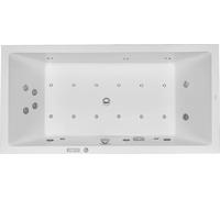 Duravit Starck Bains à remous, à encastrer, double dos inclinés, bâti-support, garniture de vidage et de trop-plein chrome, Combi-Système E, 1800x900mm, 760052000CE1000