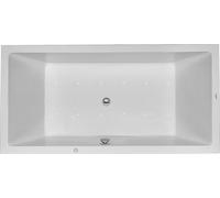 Duravit Starck Bains à remous, à encastrer, double dos inclinés, bâti-support, garniture de vidage et de trop-plein chrome, système à jet, 1800x900mm, 760052000JS1000