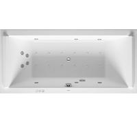 Duravit Starck Bains à remous, à encastrer, double dos inclinés, bâti-support, garniture de vidage et de trop-plein chrome, Combi-Système P, 1900x900mm, 760340000CP1000