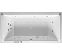 Duravit Starck Bains à remous, à encastrer, double dos inclinés, bâti-support, garniture de vidage et de trop-plein chrome, Combi-Système E, 2000x1000mm, 760341000CE1000