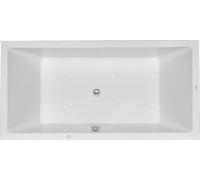 Duravit Starck Bains à remous, à encastrer, double dos inclinés, bâti-support, vidage et trop-plein chrome, Air-System, 1800x900mm, 760052000AS0000