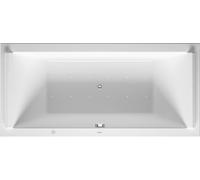 Duravit Starck Bains à remous, à encastrer, double dos inclinés, bâti-support, vidage et trop-plein chromés, Air-System, 1900x900mm, 760340000AS0000