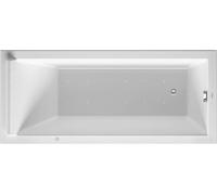 Duravit Starck Bains à remous, à encastrer, simple dos, bâti-support, garniture de vidage et de trop-plein chrome, Air-System, 1600x700mm, 760333000AS0000