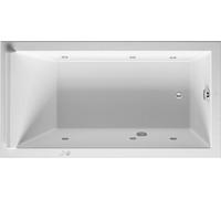 Duravit Starck Bains à remous, à encastrer, simple dos, bâti-support, garniture de vidage et de trop-plein chrome, système à jet, 1700x900mm, 760337000JS1000