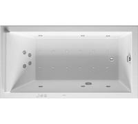 Duravit Starck Bains à remous, à encastrer, simple dos, bâti-support, garniture de vidage et de trop-plein chrome, Combi-Système P, 1700x900mm, 760337000CP1000