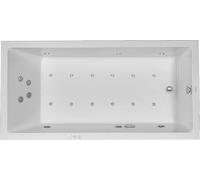 Duravit Starck Bains à remous, à encastrer, simple dos, bâti-support, garniture de vidage et de trop-plein chrome, Combi-Système P, 1800x900mm, 760050000CP1000