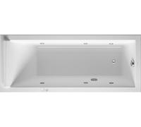 Duravit Starck Bains à remous, à encastrer, simple dos, bâti-support, garniture de vidage et de trop-plein chrome, système à jet, 1700x700mm, 760334000JS1000