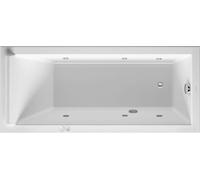 Duravit Starck Bains à remous, à encastrer, simple dos, bâti-support, garniture de vidage et de trop-plein chrome, système à jet, 1600x700mm, 760333000JS1000