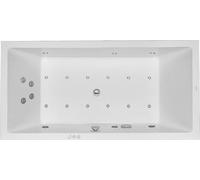 Duravit Starck Bains à remous, version à encastrer, double dos inclinés, bâti-support, garniture de vidage et de trop-plein chrome, Combi-Système P, 1800x900mm, 760052000CP1000