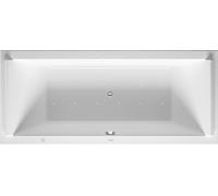Duravit Starck Bains à remous, version à encastrer, double dos inclinés, bâti-support, garniture de vidage et de trop-plein chrome, Air-System, 1800x800mm, 760338000AS0000