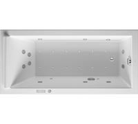 Duravit Starck Bains à remous, version à encastrer, simple dos, bâti-support, garniture de vidage et de trop-plein chrome, système Combi E, 1700x800mm, 760336000CE1000