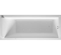 Duravit Starck Bains à remous, version à encastrer, simple dos, bâti-support, garniture de vidage et de trop-plein chrome, Air-System, 1700x700mm, 760334000AS0000
