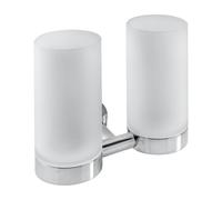 Duravit Double porte-brosses à dents Starck T – verre dépoli/chrome – montage mural 0099481000