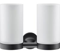 Duravit Starck T Gobelet à dents, double, montage mural, 0099484600, Couleur: Noir Mat