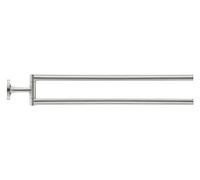 Duravit Starck T - Porte-serviettes double, pivotant, longueur 47 cm, inox brossé 0099417000