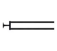 Duravit Starck T serviettes match0 0099414600 Halter noir mat, à deux bras, flexible