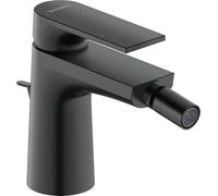 Duravit Tulum by Starck Mitigeur monocommande de bidet, Robinet de bidet pour Salle de Bains (hauteur de sortie 83 mm), avec tirette et garniture de vidage, monocommande pour bidet, Noir mat