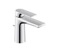 Duravit Tulum by Starck Mitigeur monocommande de lavabo, Taille S (hauteur de sortie 97 mm), Robinet salle bain avec tirette et garniture de vidage, robinet à économie d'énergie (FreshStart), chromé