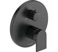 Duravit Tulum mitigeur de baignoire, encastré, rosace ronde, avec inverseur, TU5210012, TU5210012046, Couleur: Noir Mat