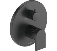 Duravit Mitigeur de baignoire encastrable Tulum TU5210012046 – monocommande, inverseur, noir mat