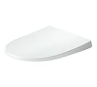 Duravit Abattant WC Univavo 0022990000 en D – fermeture amortie, amovible, inox, blanc 43,8 cm