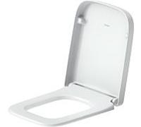 Duravit Univavo siège de toilette carré 0023790000 mécanisme à fermeture amortie, amovible, charnières en acier inoxydable, blanc