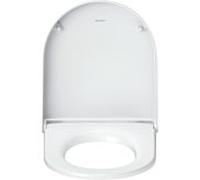 Duravit Univavo WC siège compact en forme de D 0024190000 mécanisme de fermeture amortie, amovible, charnières en acier inoxydable, blanc