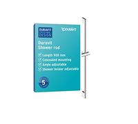 Duravit Universal Barre de douche, avec support de douchette réglable en hauteur, barre de douche variable (900 mm), chromé