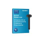 Duravit Bras de douche UV0670025046 200 mm montage plafond rond Noir mat
