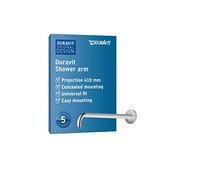 Duravit Universal bras de douche, Pomme de douche fixation murale, bras de douche rond 410 mm, chromé