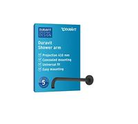 Duravit Universal bras de douche, Pomme de douche fixation murale, bras de douche rond 410 mm, noir mat