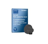coude mural Duravit UV0630008046 DN 15, rosace ronde, noir mat