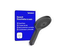 Duravit Douchette à main Click UV0650017046 – 3 jets Ø 120 mm – Noir mat