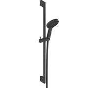 Duravit Universal Set de douche Noir mat, barre réglable 70 cm, douchette 3 jets Click! et flexible anti-torsion