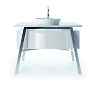 Duravit vasque à poser Cape Cod 2328483200 Ø 48 cm, avec trou pour robinetterie, sans trop-plein, avec îlot pour robinetterie, blanc satiné mat