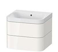 Duravit Happy D.2 lavabo avec meuble 57.5 cm blanche HP4345N2222