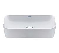 Duravit vasque à poser match0 Cape Cod 43x43cm, sans trou pour robinetterie, trop-plein, banc avec trou pour robinetterie, blanc satiné mat