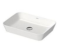 Duravit vasque à poser match0 Cape Cod 55x40cm, sans trou pour robinetterie, trop-plein, rangée de trous pour robinetterie, blanc/blanc soie mat WonderGliss